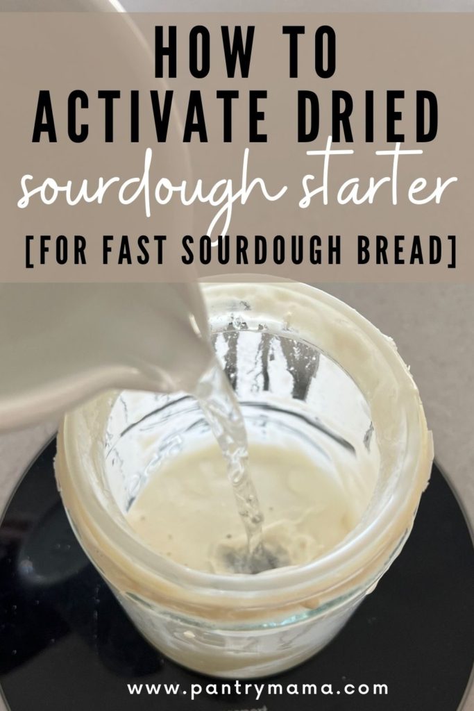 Activate dried sourdough starter - PINTEREST IMAGE