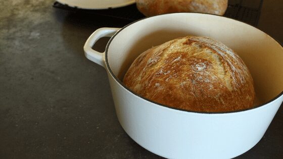 How much faster a sourdough loaf cooks in a CI dutch oven than aluminum  after 1 hour preheat at 500F and 30 min with lid on : r/castiron