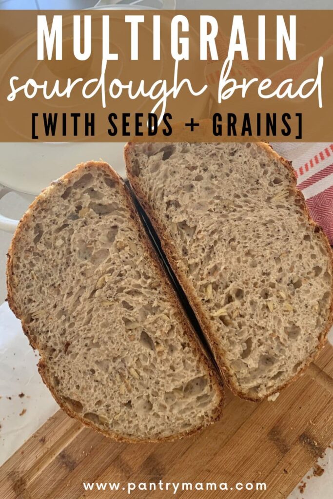 MULTIGRAIN SOURDOUGH BREAD RECIPE - PINTEREST IMAGE