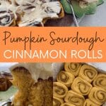 Pumpkin cinnamon sourdough rolls
