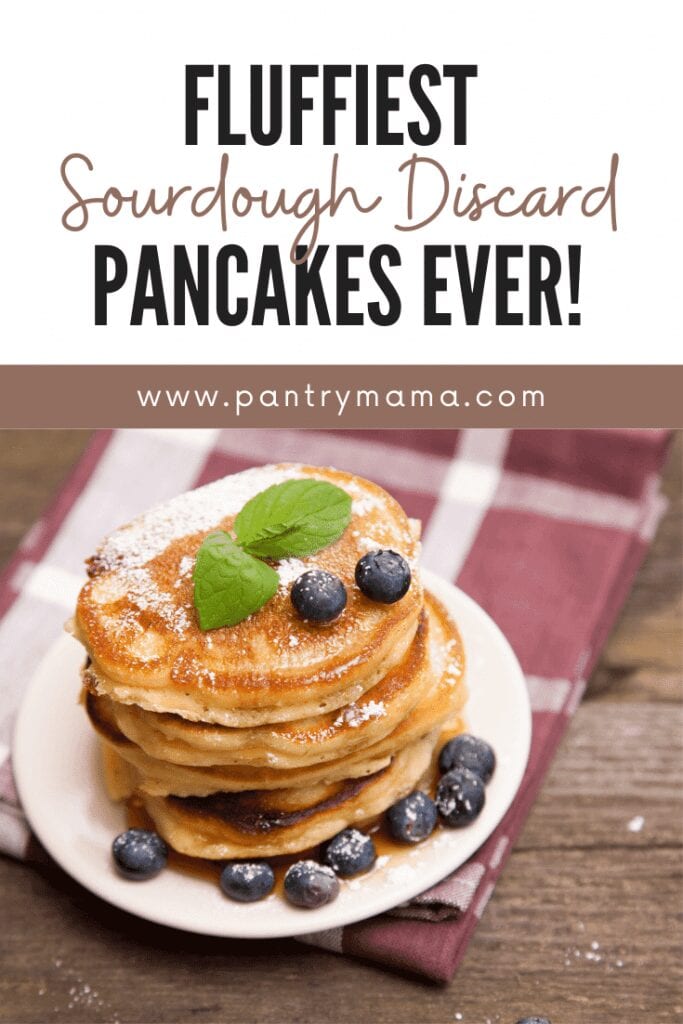 Fluffy sourdough discard pancakes