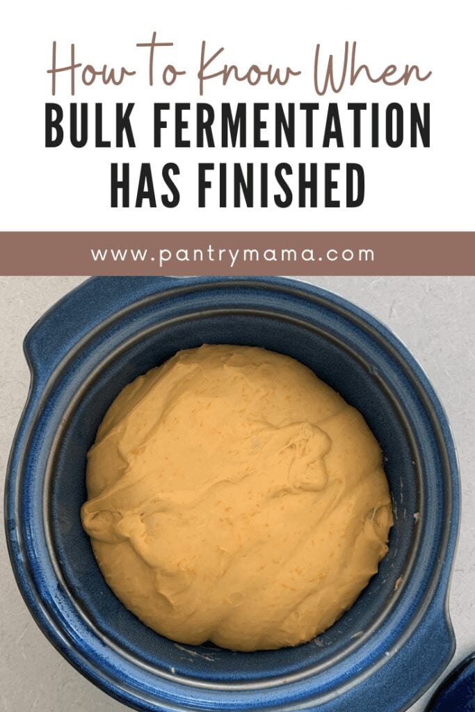 How to know when bulk fermentation has finished.