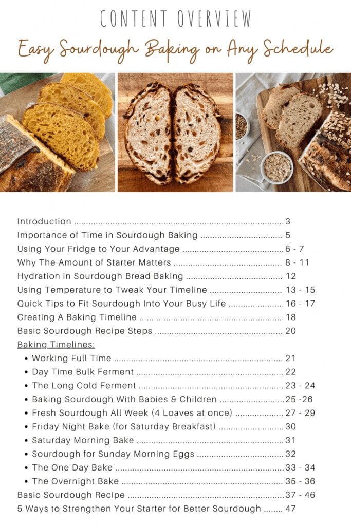 Baking timelines for sourdough bread