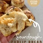Sourdough garlic bread bites