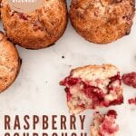 Sourdough Raspberry Muffins with Orange and Coconut