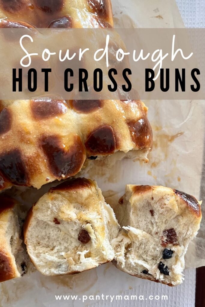 Sourdough Hot Cross Buns Pinterest Image