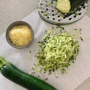 Squeeze excess moisture out of zucchini before weighing it