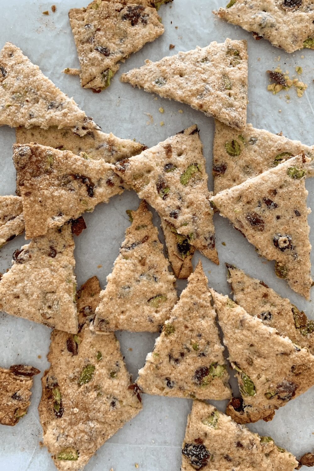 Cranberry and pistachio sourdough discard lavosh crackers