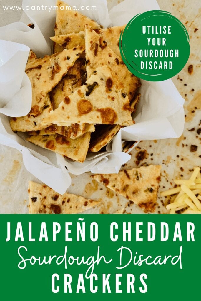 Sourdough Crackers Recipe with Jalapeno Cheddar