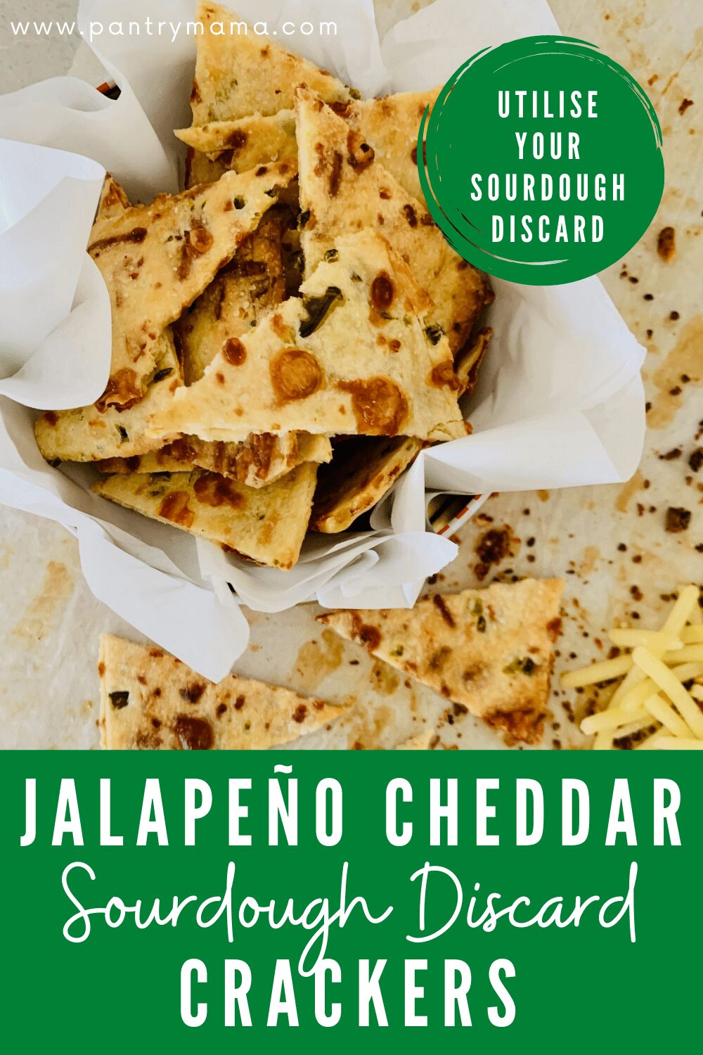 Sourdough Crackers Recipe with Jalapeño Cheddar The Pantry Mama