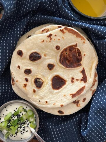 Sourdough Discard Naan Bread Recipe - Feature Image