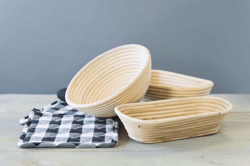 Banneton care - a guide to prepping, using, maintaining and storing banneton proofing baskets for sourdough bread.