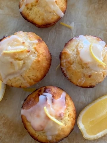 Sourdough Lemon Muffins