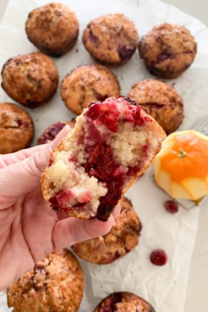 Sourdough Raspberry Muffins using sourdough starter can be mixed and baked with no waiting.