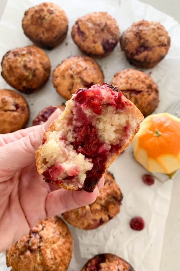 Sourdough Raspberry Muffins using sourdough starter can be mixed and baked with no waiting.