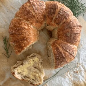 sourdough parmesan bread with rosemary