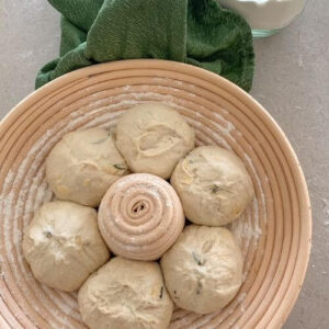 Shaping sourdough parmesan bread