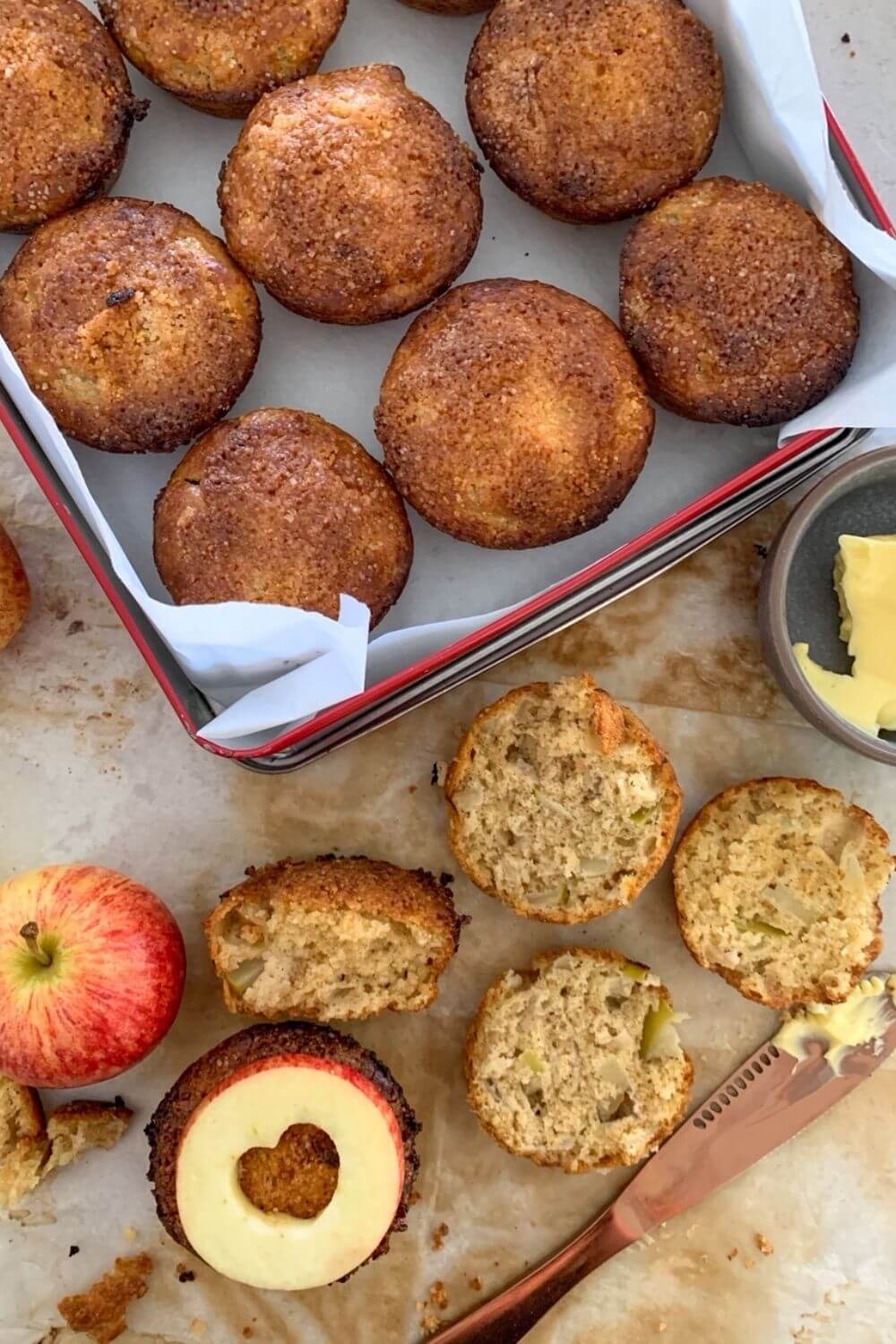 Sourdough Apple Cinnamon Muffins
