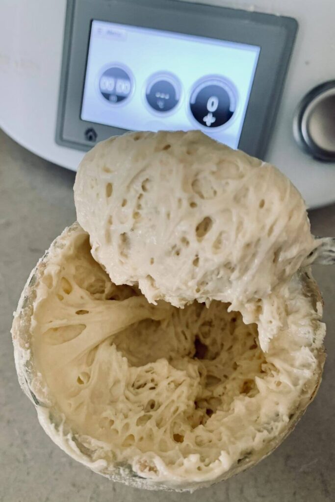 strong sourdough starter to be used in sourdough apple cake