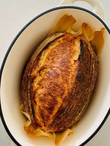 How to get dark crust on sourdough bread