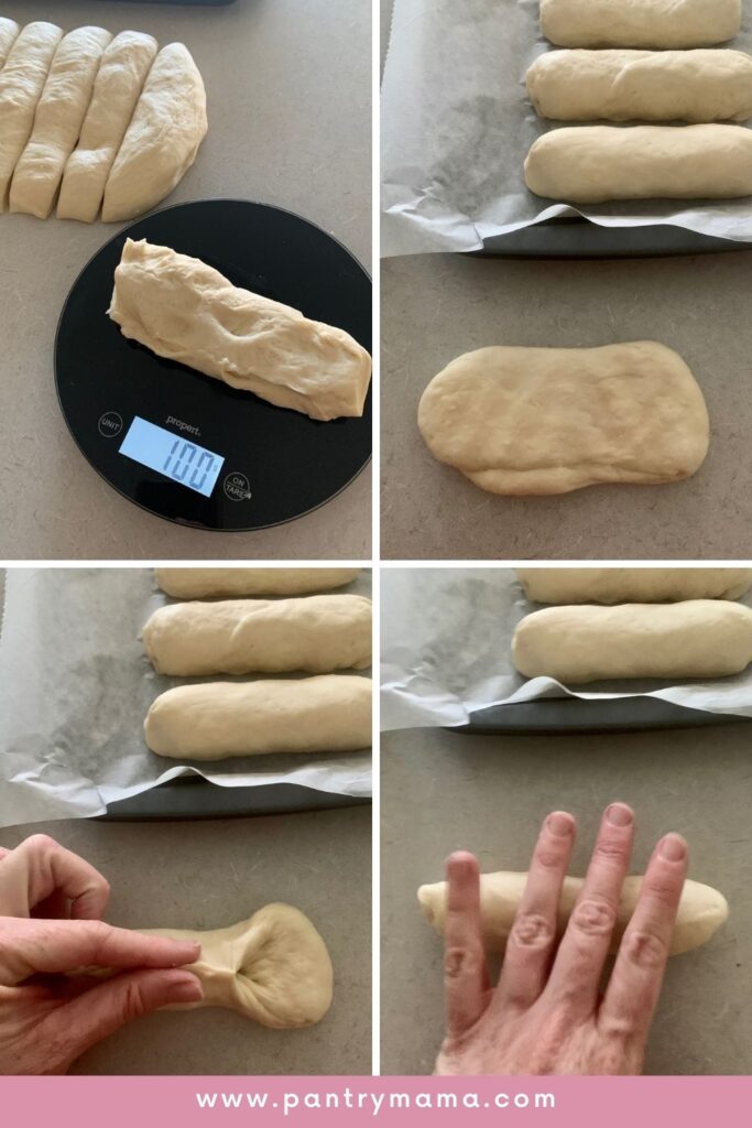 Shaping sourdough iced buns