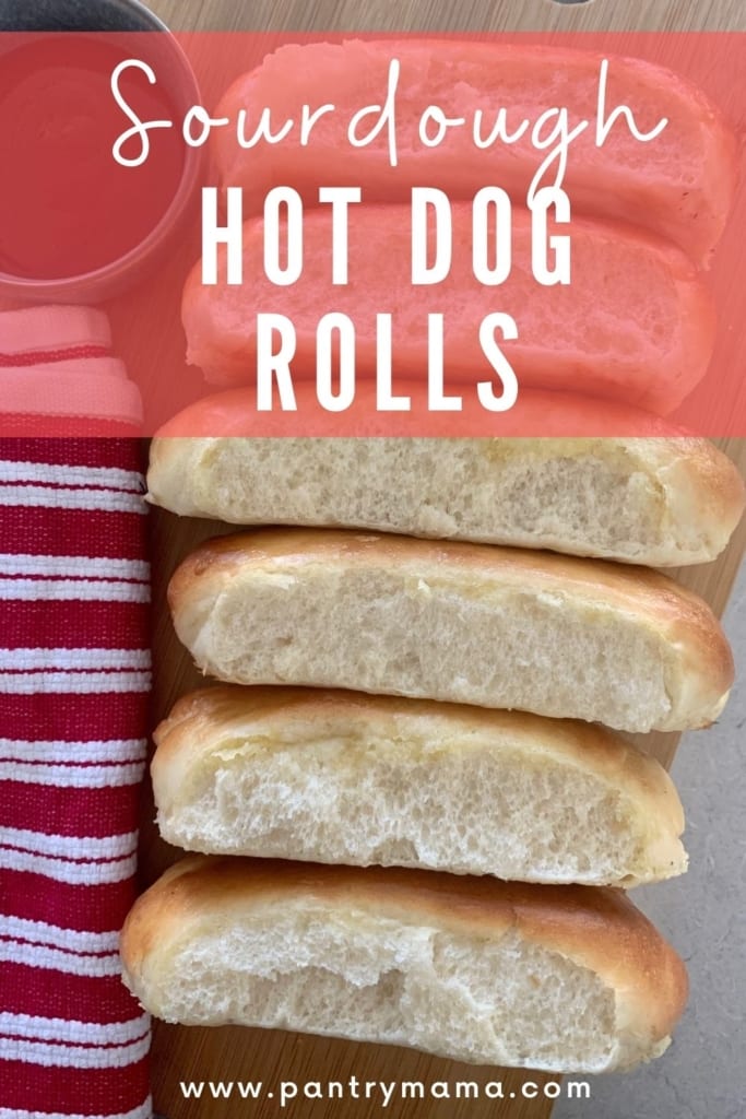 Sourdough Hot Dog Rolls Pinterest Image