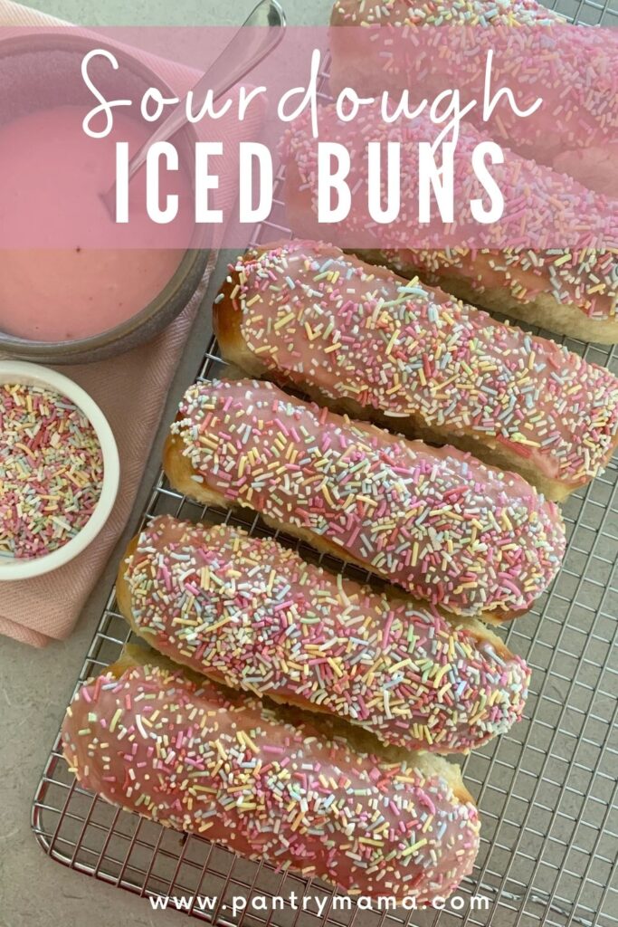 Sourdough iced buns