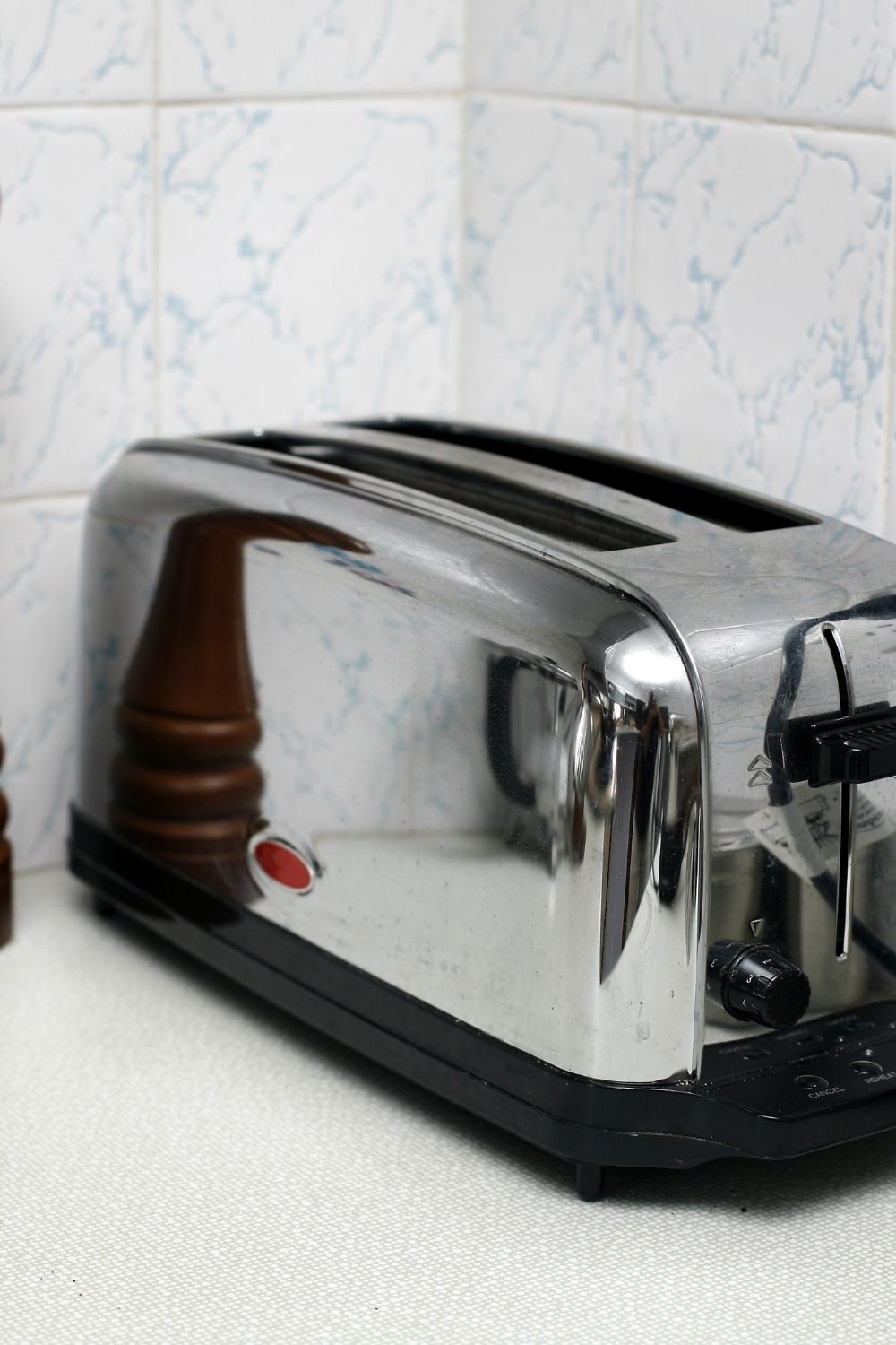 Toaster 4 Slice Long Slot, SACVON Stainless Steel Retro Toasters