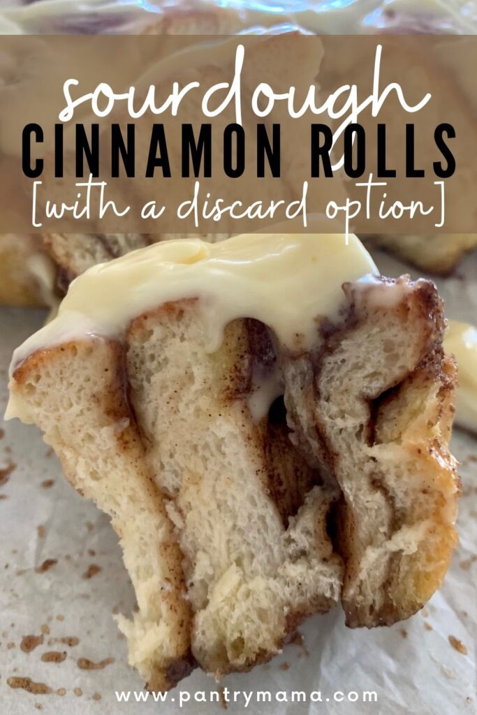 FLUFFY SOURDOUGH CINNAMON BUNS - PINTEREST IMAGE