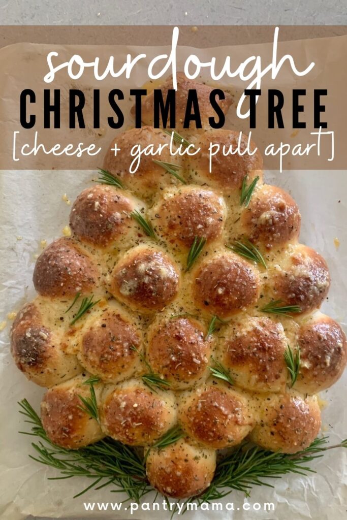 Sourdough Christmas Tree Pull Apart Bread - Pinterest Image