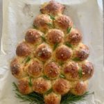 Sourdough Christmas Tree Pull Apart Loaf with Cheese and Garlic