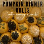 Sourdough Pumpkin Dinner Rolls - pinterest image