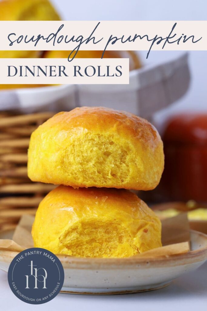 Sourdough pumpkin dinner rolls - Pinterest Image