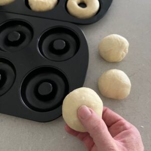 Portion the dough into equally weighted balls.