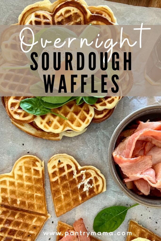 OVERNIGHT SOURDOUGH WAFFLES - PINTEREST IMAGE