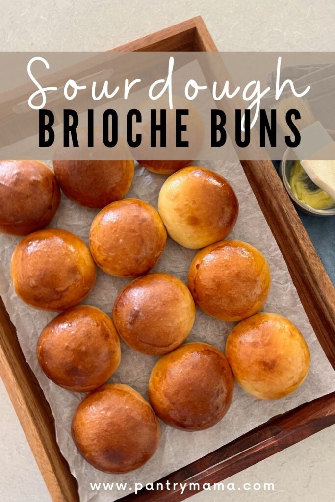 SOURDOUGH BRIOCHE BUNS - PINTEREST IMAGE