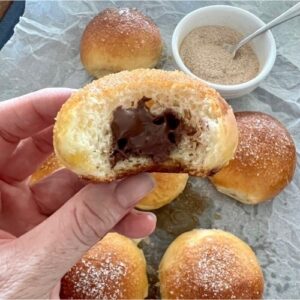 Baked Sourdough Brioche Donut Balls