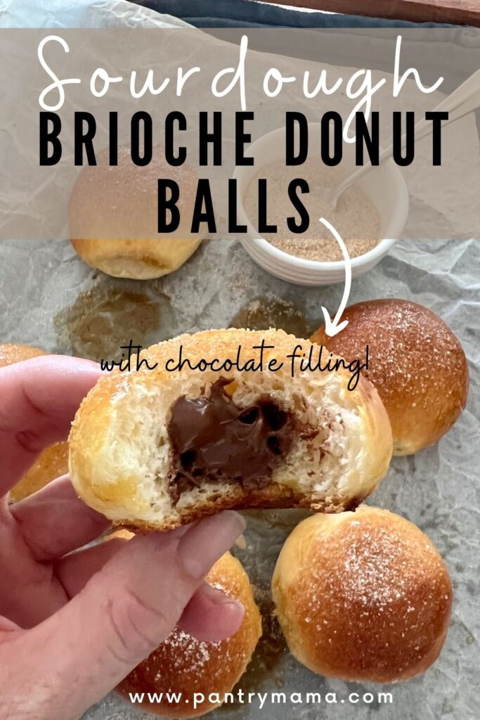 SOURDOUGH BRIOCHE DONUT BALLS WITH CHOCOLATE FILLING