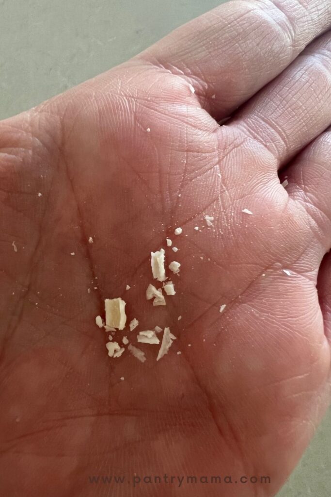Have I killed my sourdough starter? No you can most definitely revive your starter from this small amount being held in the palm of the hand.