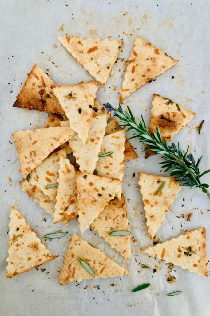 Sourdough Discard Crackers with Rosemary and Parmesan