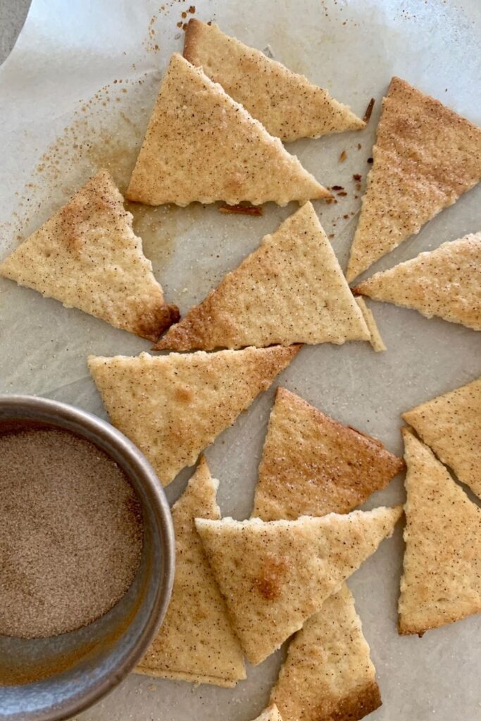 Sweet Sourdough Cinnamon Crackers made with sourdough discard