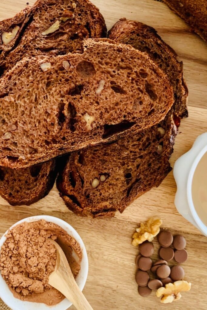 BEST SOURDOUGH BREAD RECIPES - CHOCOLATE WALNUT SOURDOUGH BREAD RECIPE