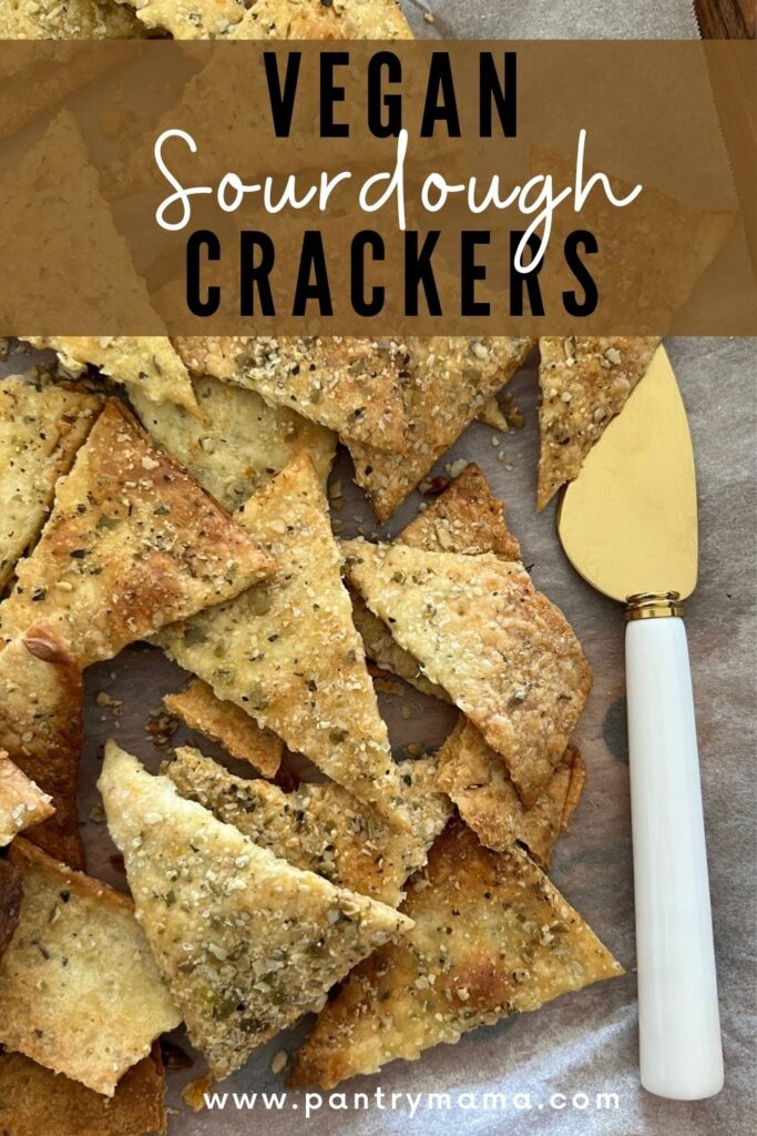 VEGAN SOURDOUGH CRACKERS - Pinterest Image