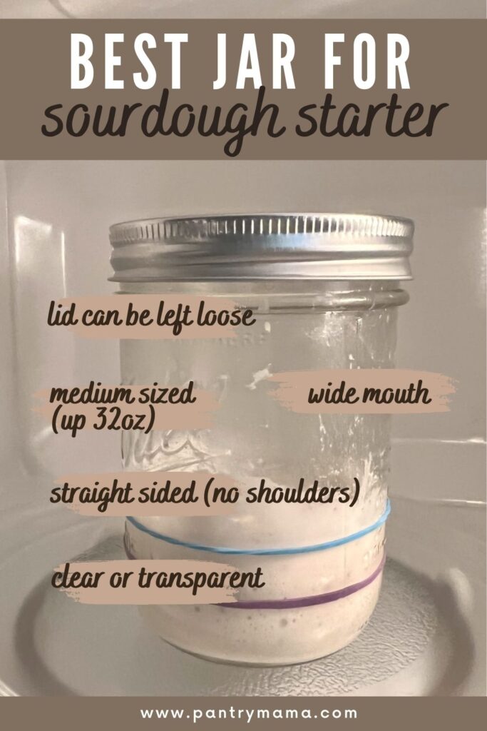 Best jar for sourdough starter infographic - shows the features of the best jar for sourdough starter.