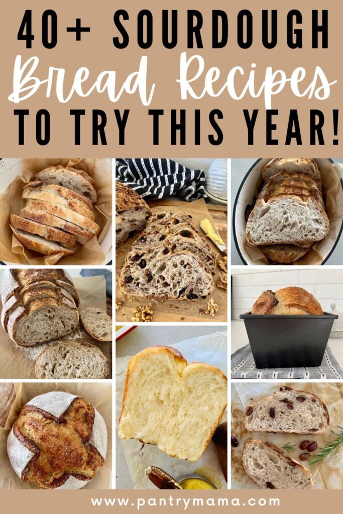 40+ SOURDOUGH BREAD RECIPES - PINTEREST IMAGE