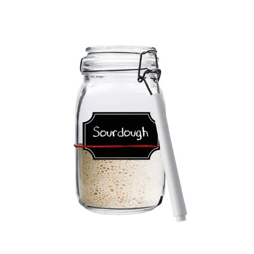 Triumph Products Sourdough Starter Jar and Chalkboard