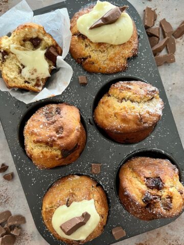 Sourdough chocolate chunk muffin recipe