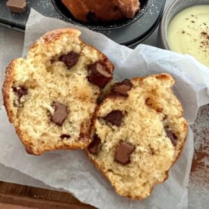 SOURDOUGH CHOCOLATE CHUNK MUFFINS - RECIPE IMAGE