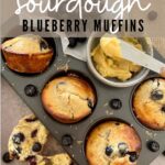 OVERNIGHT SOURDOUGH BLUEBERRY MUFFINS - PINTEREST IMAGE