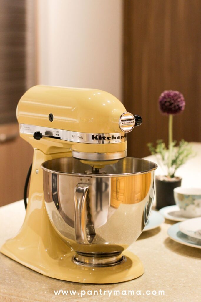 Yellow Kitchen Aid Stand Mixer 